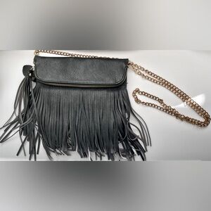 Mellow World Grey Fringe Handbag / Purse
